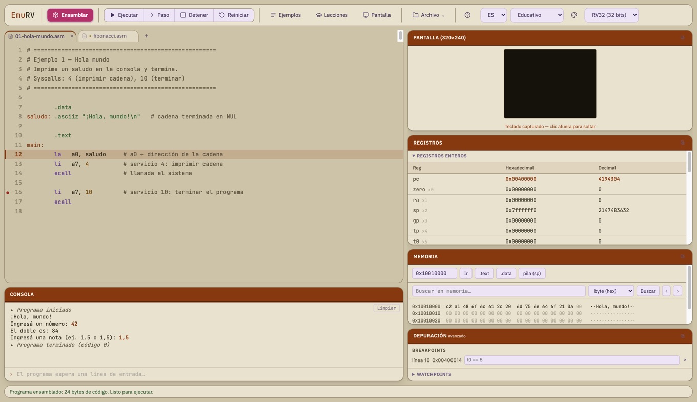 EmuRV with the Disquete 90s theme: nineties desktop beige with coloured title bars